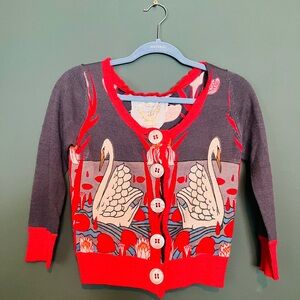 Knitted Dove Swan Sweater